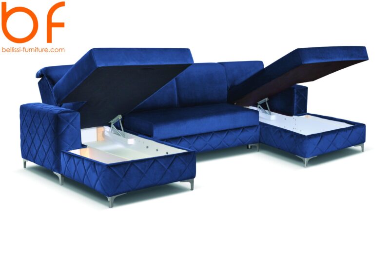 Sleeper sectional - Alfredo Blue