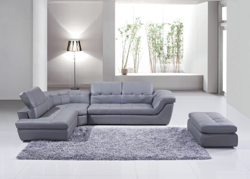 397 Italian Leather Sectional