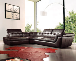 397 Italian Leather Sectional