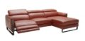 Nina Premium Leather Sectional In Left hand Facing