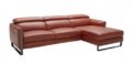 Nina Premium Leather Sectional In Left hand Facing