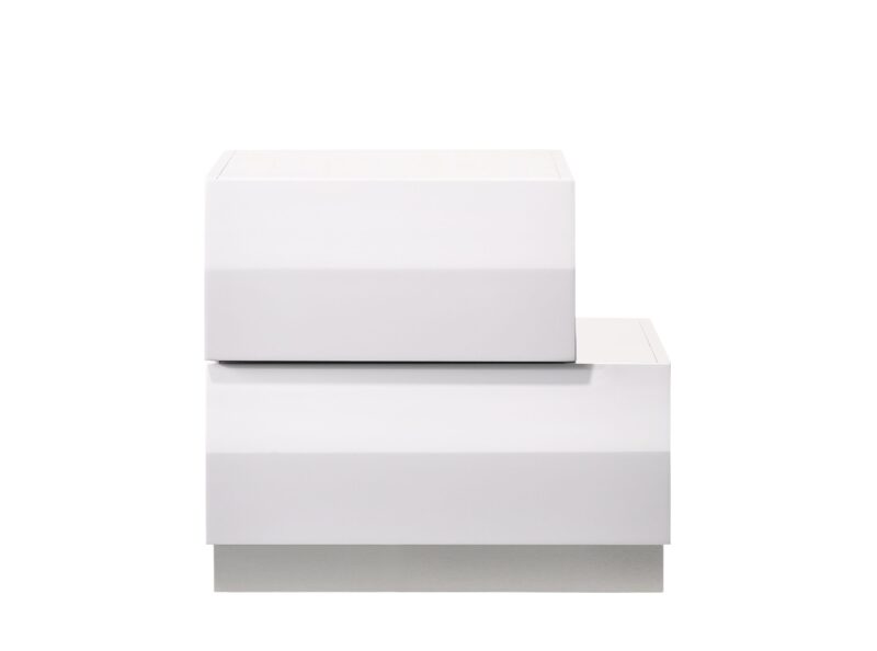 Milan Right Facing Night Stand in White