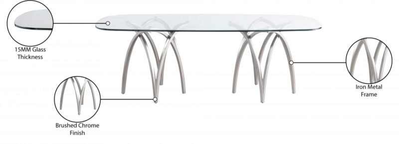 Madelyn Dining Table Chrome