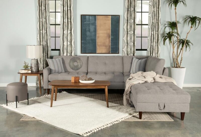 Upholstered Tufted Sectional Barton