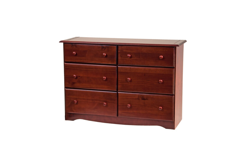 100% Solid Wood 6-Drawer Double Dresser