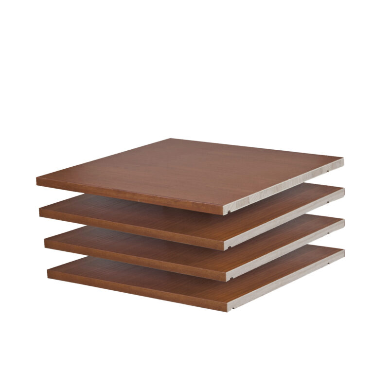 100% Solid Wood Set of 4 Shelves for Family Wardrobe