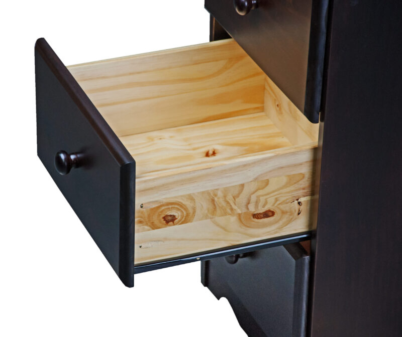  100% Solid Wood 3-Drawer Nightstand