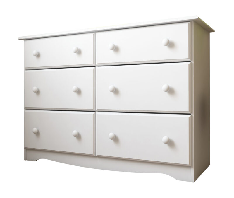 100% Solid Wood 6-Drawer Double Dresser