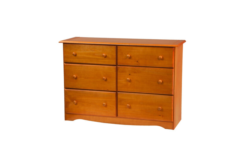 100% Solid Wood 6-Drawer Double Dresser