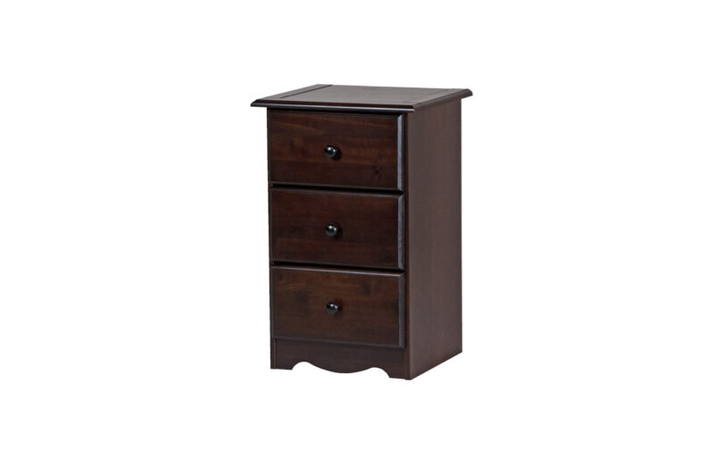  100% Solid Wood 3-Drawer Nightstand