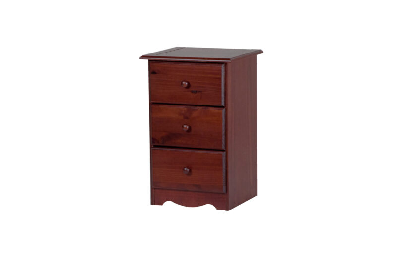  100% Solid Wood 3-Drawer Nightstand