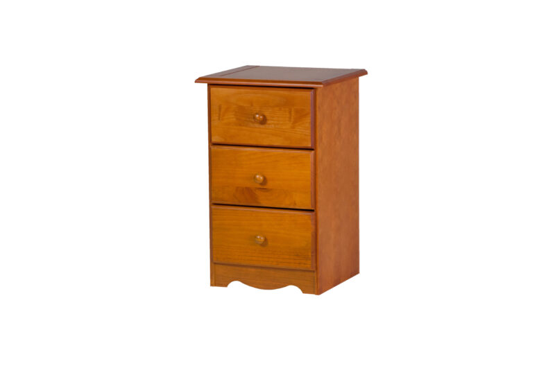  100% Solid Wood 3-Drawer Nightstand