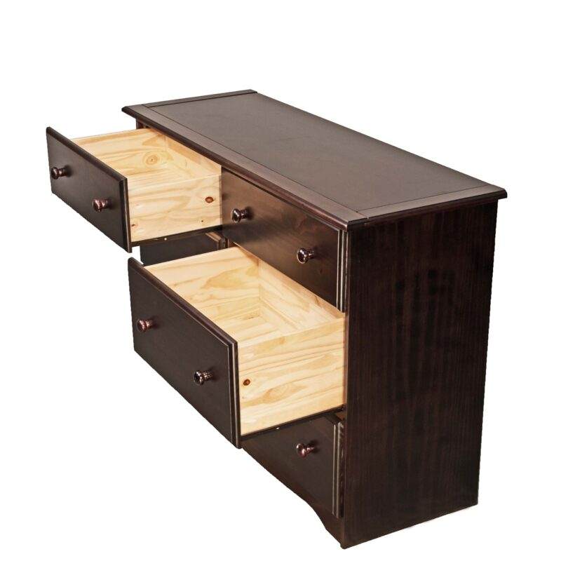 100% Solid Wood 6-Drawer Double Dresser