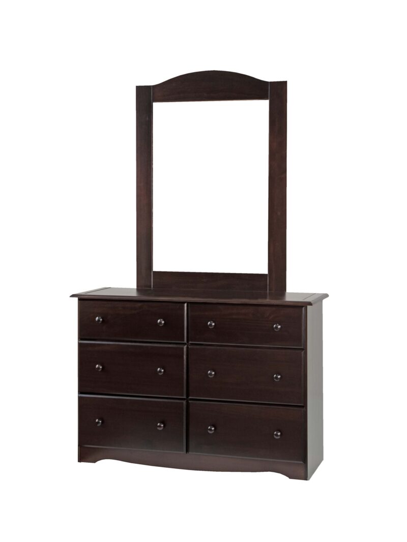 100% Solid Wood 6-Drawer Double Dresser