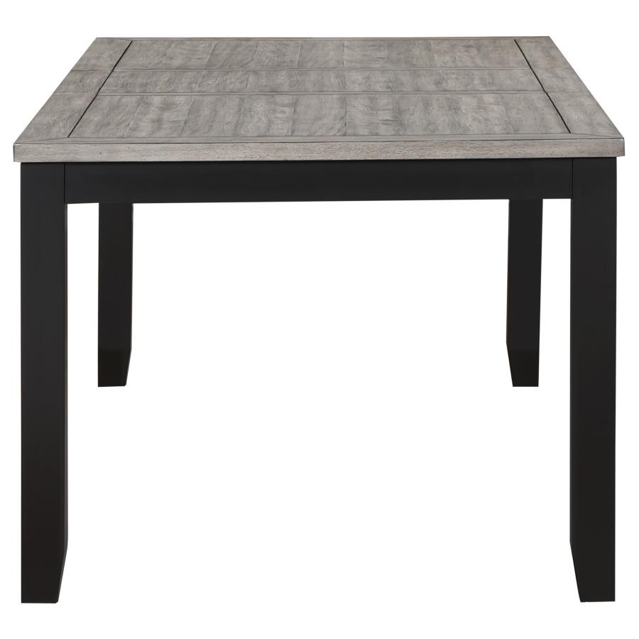 Elodie Rectangular Dining Table with Extension Grey and Black — buy