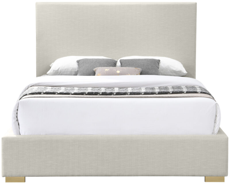 Crosby Linen Textured Queen Bed - Beige