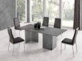 Firenze dining chair in gray pu leather.