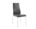 Firenze dining chair in gray pu leather.