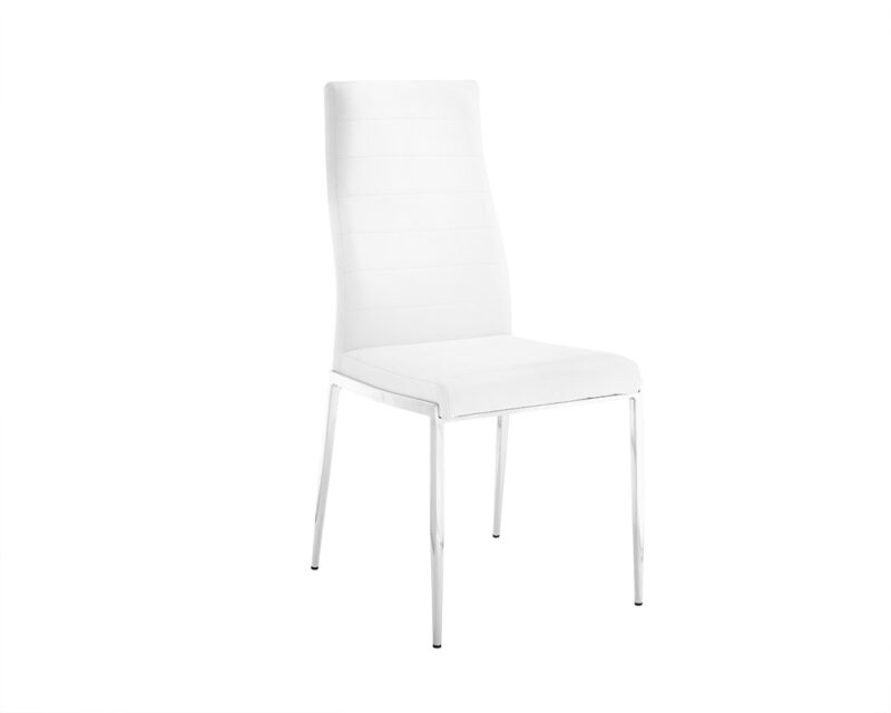 Firenze dining chair in gray pu leather.