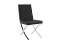 Loft dining chair in black pu leather.