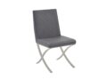 Loft dining chair in black pu leather.