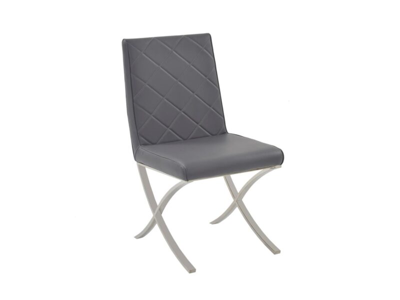 Loft dining chair in black pu leather.