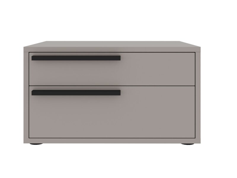 Carter Left nightstand in taupe matte