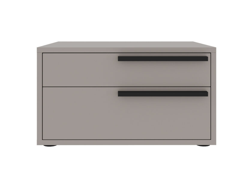 Carter Left nightstand in taupe matte