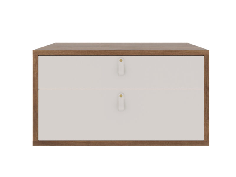 Carter Left nightstand in taupe matte