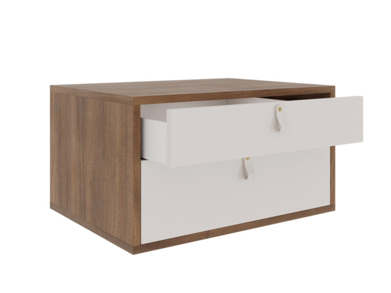 Carter Left nightstand in taupe matte