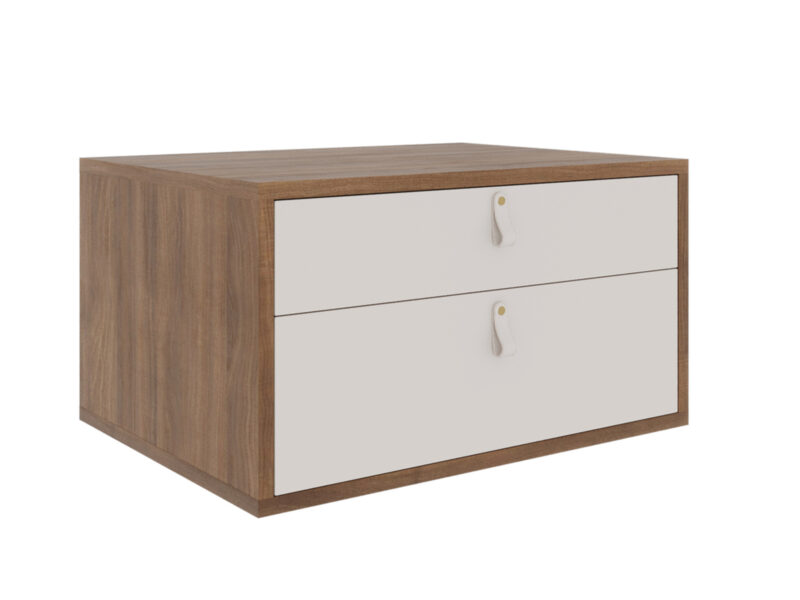 Carter Left nightstand in taupe matte