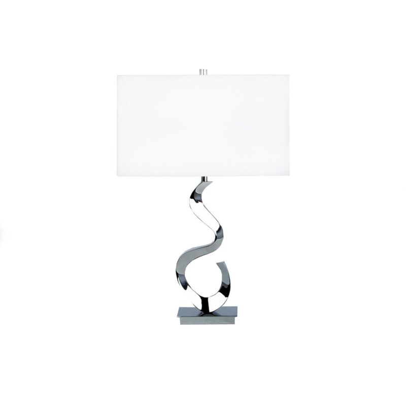 Abstract Chrome Table Lamp //  1 Light