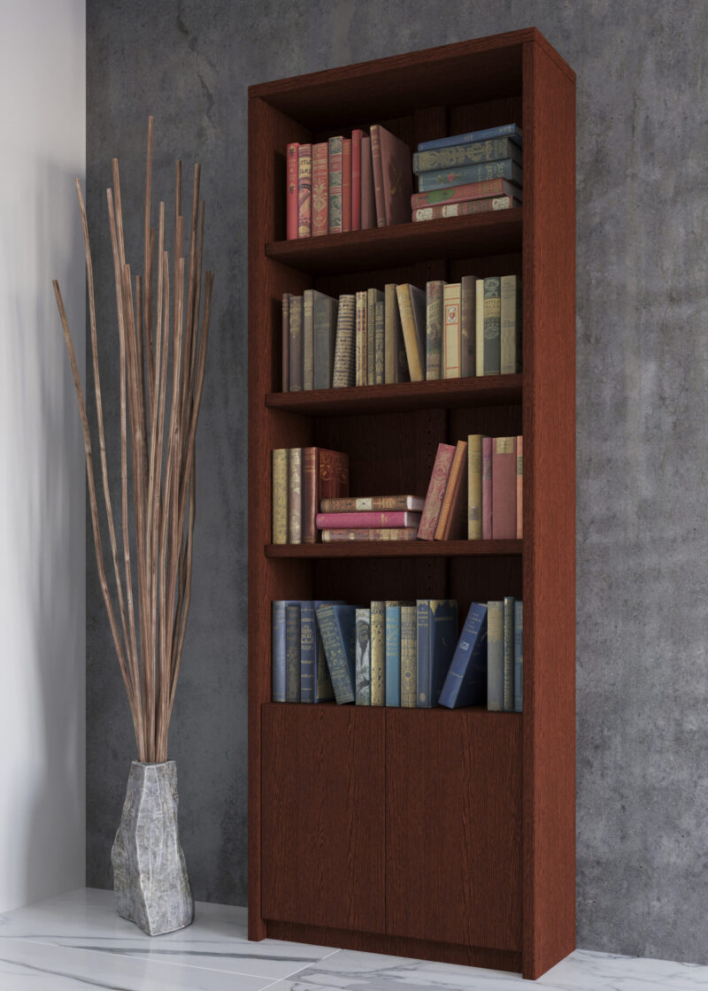 Bookcase with door - Mahogany