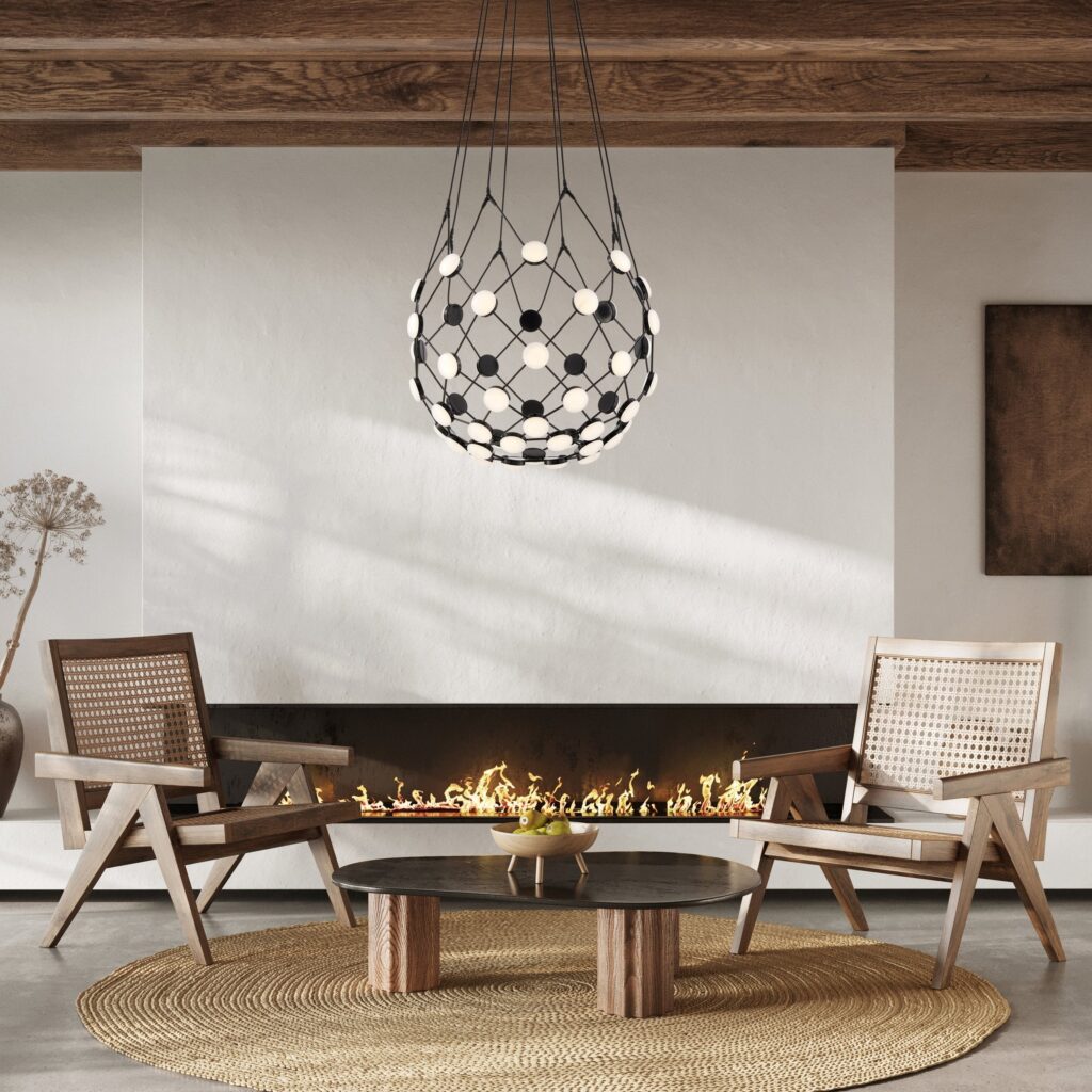 Contemporary_LED_Basket_Chandelier_Small_Black_3