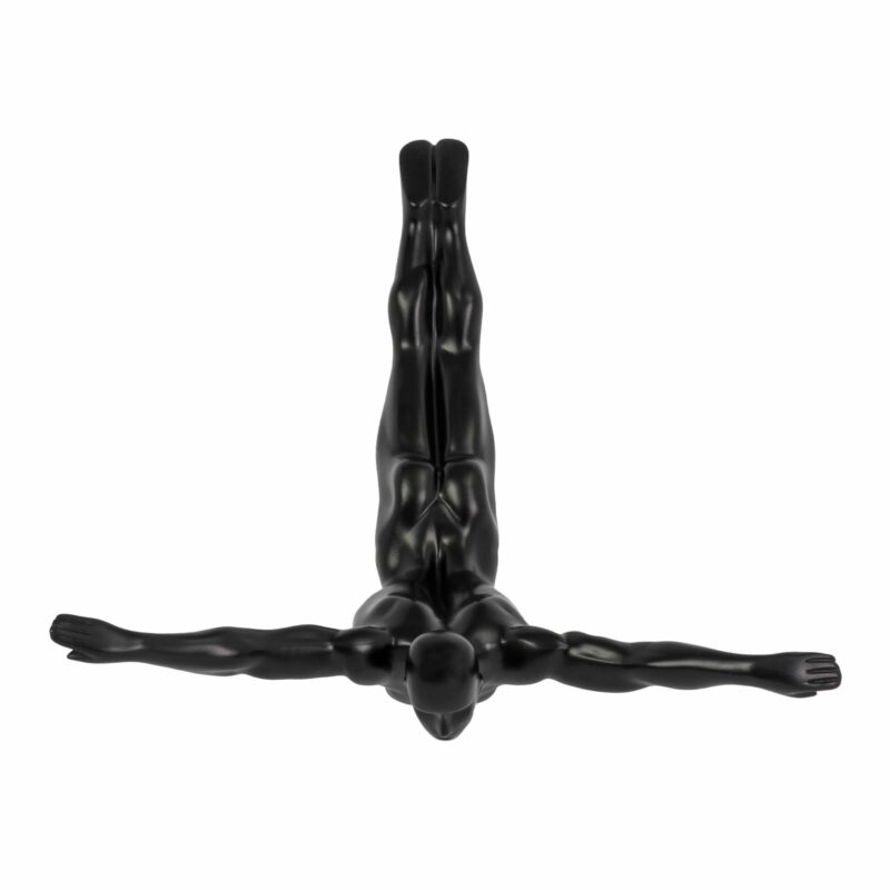Diver Wall Decor Sculpture // 22" Matte Black