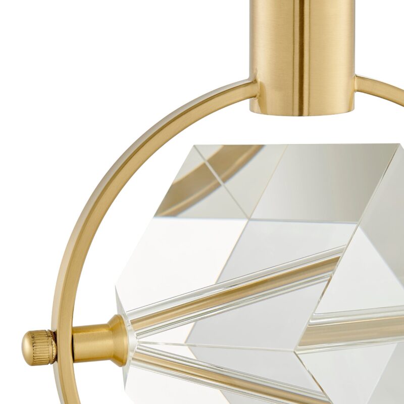 Hollywood Cube 1 Light Pendant // Gold