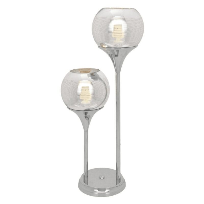 Istanbul Chrome Shades Table Lamp // 2 Lights