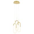 LED Three Clips Chandelier // Sandy Gold