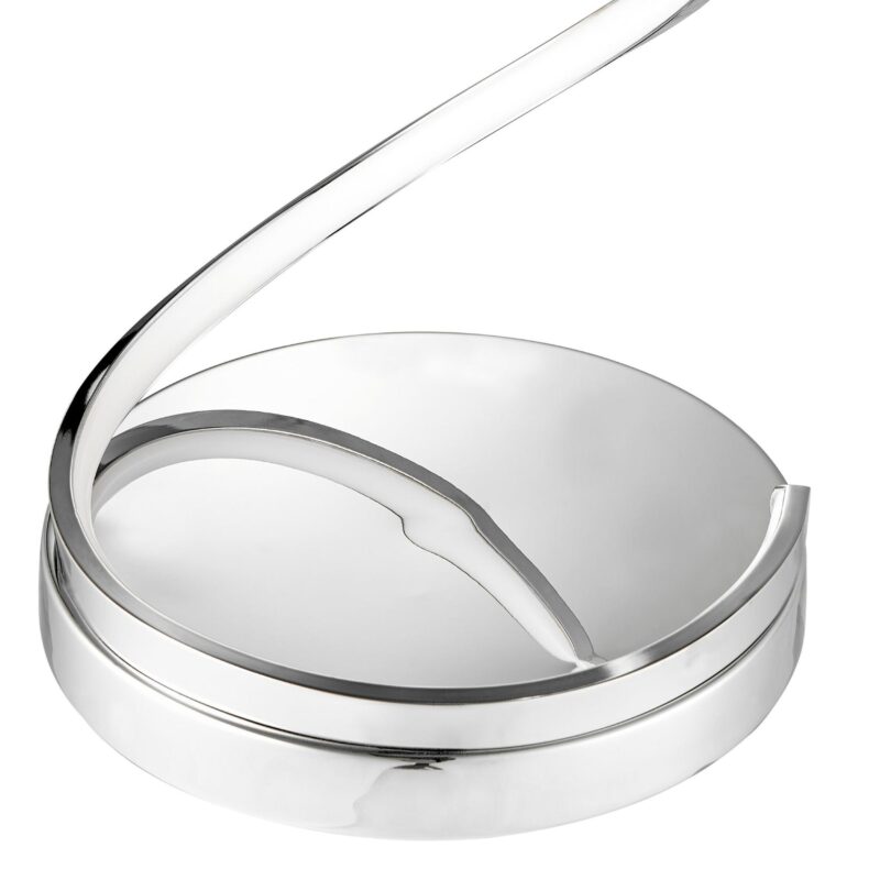 Modern Spiral LED 61" Chrome Floor Lamp // Dimmable Led Strip