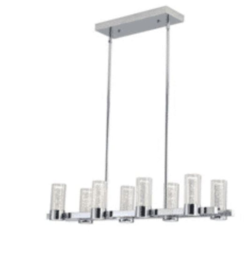 Sparkling Night LED Rectangular Chandelier//  8 Lights