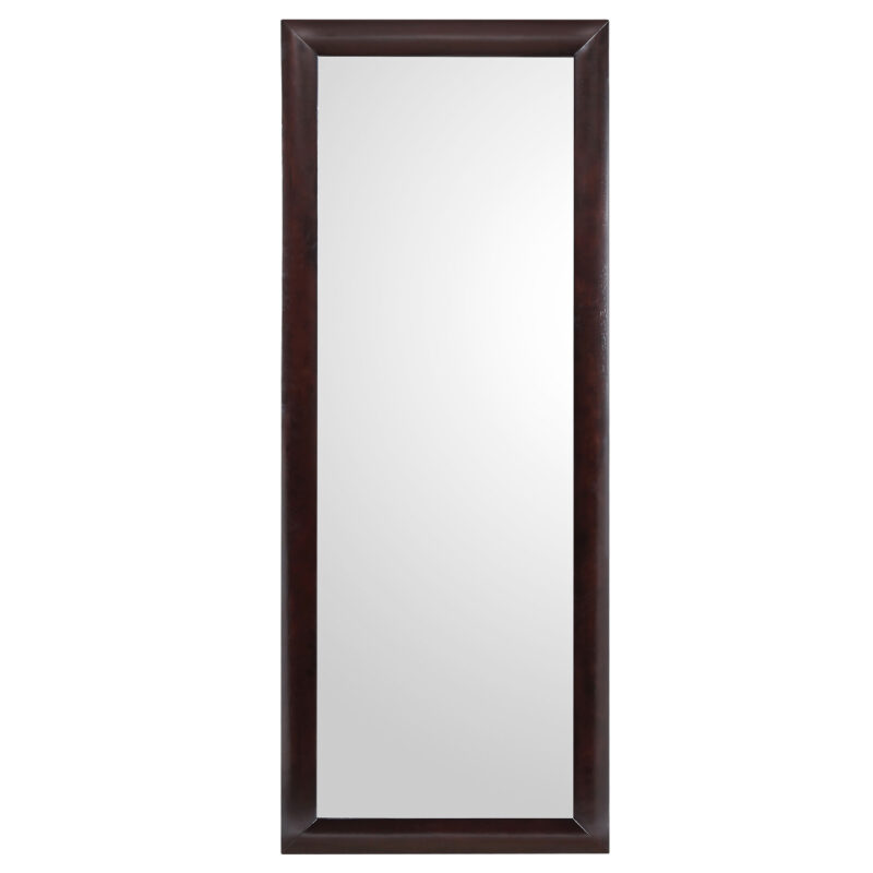 Phoenix Rectangular Standing Floor Mirror Black