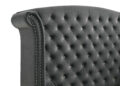 Melody Eastern King Wingback Upholstered Bed Grey