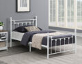 Canon Metal Slatted Headboard Platform Bed