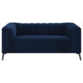 Chalet Tuxedo Arm Loveseat Blue