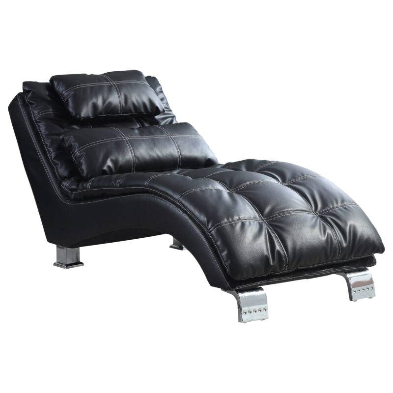 Dilleston Upholstered Chaise Black