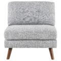 Churchill Button Tufted Armless Chair Grey