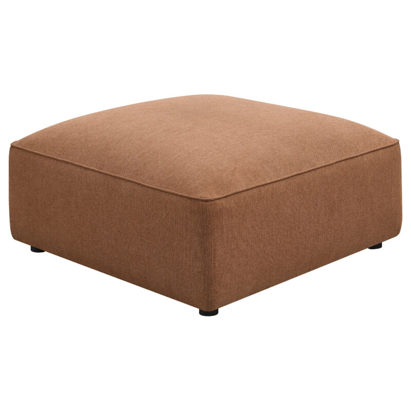 Jennifer Upholstered Ottoman Terracotta