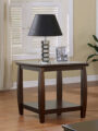 Dixon Square End Table with Bottom Shelf Espresso