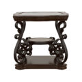 Laney End Table Deep Merlot and Clear