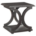 Shelly C-shaped Base End Table Cappuccino